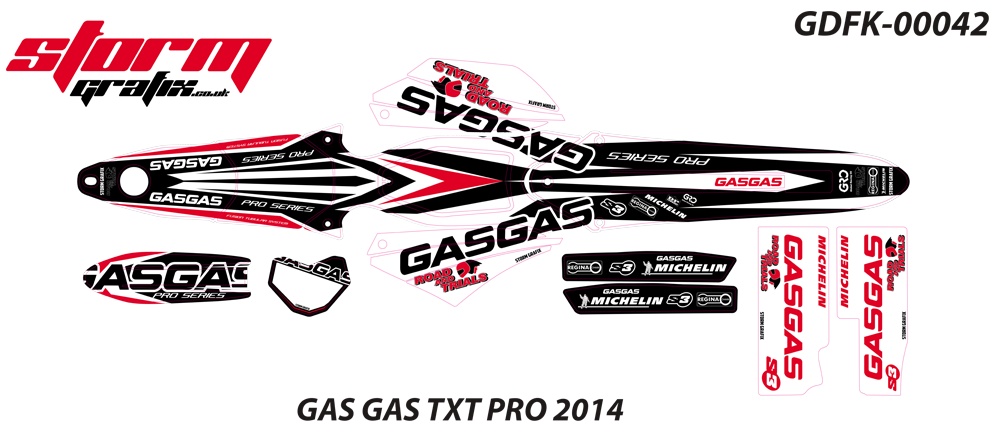 FOR GASGAS TXT PRO 2011-2013 CUSTOM GRAPHICS KIT TRIALS DECALS STICKERS 